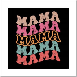 Mother's Day 2024 - Mama Retro Groovy Posters and Art